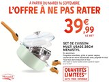 Set de cuisson multi usage 28cm - MENASTYL - Intermarché à La Rochelle Set de cuisson multi usage 28cm - MENASTYL en promo chez Intermarché La Rochelle à 39,99 €
