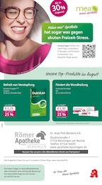 Apotheken Prospekt von mea - meine apotheke in Erdmannhausen Aktueller mea - meine apotheke Apotheken Prospekt für Erdmannhausen: Unsere August-Angebote mit 4} Seiten, 01.08.2025 - 31.08.2025