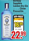 London Dry Gin im Angebot bei Trinkgut in Dreieich London Dry Gin Angebote von Bombay Sapphire bei Trinkgut Dreieich für 16,99 €