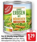 Junge Erbsen mit Möhrchen bei EDEKA im Haßloch Prospekt für 1,29 €