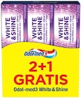 Zahncreme Vorteilspack 2+1 White&Shine von Odol-med 3 im aktuellen REWE Prospekt für 4,89 €