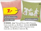 Kissen „Lisa“ oder „Hasen“ Angebote bei Höffner Ludwigshafen für 7,00 €