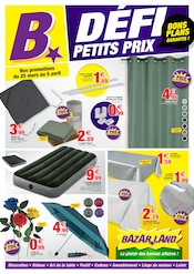 Catalogue Bazar & Déstockage Bazarland en cours à Saran et alentours, "DÉFI PETITS PRIX BONS PLANS GARANTIS !", 2 pages, 25/03/2026 - 05/04/2026