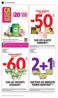 Catalogue Intermarché Contact de la semaine 32, "-50% DE REMISE IMMÉDIATE SUR LE 2ÈME", page 2, 11/08/2026 - 23/08/2026 Prospectus Intermarché Contact en cours, "-50% DE REMISE IMMÉDIATE SUR LE 2ÈME", page 2 sur 20