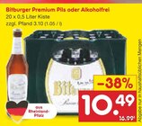 Premium Pils oder Alkoholfrei Angebote von Bitburger bei Netto Marken-Discount Losheim für 10,49 €