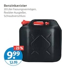 Benzinkanister 20l im V-Markt Prospekt Benzinkanister im aktuellen V-Markt Prospekt für 9,99 €