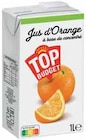 Jus d'Orange à base de concentré - TOP BUDGET dans le catalogue Intermarché