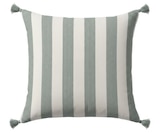 Coussin rayé imprimé à pompon - TEX HOME - Carrefour à Saint-Martin-d'Hères Coussin rayé imprimé à pompon - TEX HOME en promo chez Carrefour Saint-Martin-d'Hères à 6,99 €