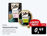 Katzennahrung im Konsum Prospekt Katzennahrung von Sheba im aktuellen Konsum Prospekt für 0,49 €
