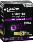 Café capsules espresso ristretto CASINO x 40 (208 g) - CASINO dans le catalogue Casino Supermarchés