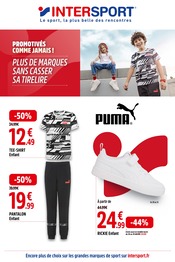 Promos Chaussures dans le catalogue "PLUS DE MARQUES SANS CASSER SA TIRELIRE" de Intersport à la page 1