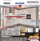 Winkelküche Flash Angebote von ZANUSSI, BLANCO, SCHOCK, nobilia, BOSCH bei POCO Friedrichshafen für 4.999,00 €