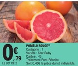 Pomélo rouge à 0,79 € dans le catalogue E.Leclerc