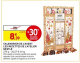 Calendrier de l'Avent Les Recettes de L'Atelier - Nestlé en promo chez Intermarché Super Calendrier de l'Avent Les Recettes de L'Atelier - Nestlé dans le catalogue Intermarché Super