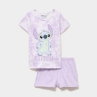 Ensemble pyjama short coton Stitch parme fille en promo chez La Halle Ensemble pyjama short coton Stitch parme fille dans le catalogue La Halle