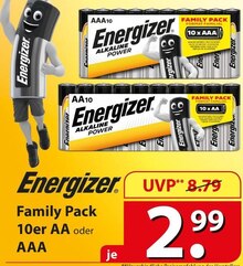 Energizer Family Pack 10er AA oder AAA bei famila Nordost in Stade Energizer Family Pack 10er AA oder AAA im Angebot bei famila Nordost Stade für 2,99 €