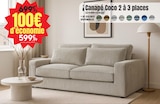 Canapé Coco 2 à 3 places - Maxi Bazar à Villeneuve-Loubet Canapé Coco 2 à 3 places en promo chez Maxi Bazar Villeneuve-Loubet à 599,99 €