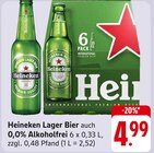 Lager Bier oder 0,0% Alkoholfrei bei E center im Friedrichshafen Prospekt für 4,99 €