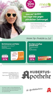 Aktueller mea - meine apotheke Prospekt "Unsere Juli-Angebote" Seite 1 von 4 Seiten