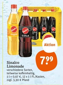 Cola von Sinalco im aktuellen tegut Prospekt für €7.99