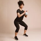 Legging corsaire de sport stretch noir femme - La Halle Legging corsaire de sport stretch noir femme à 17,99 € dans le catalogue La Halle