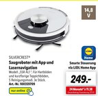 Saugroboter mit App und Lasernavigation von SILVERCREST für 249,00 € bei Lidl im Angebot Saugroboter mit App und Lasernavigation von SILVERCREST im aktuellen Lidl Prospekt