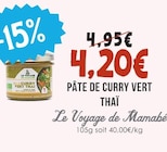 Pâte de Curry Vert Thaï - LE VOYAGE DE MAMABÉ dans le catalogue Naturalia