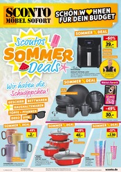 Aktueller Sconto SB Möbel & Einrichtung Prospekt in Peißen und Umgebung, "SCONTOS SOMMER DEALS" mit 4 Seiten, 07.06.2025 - 27.06.2025