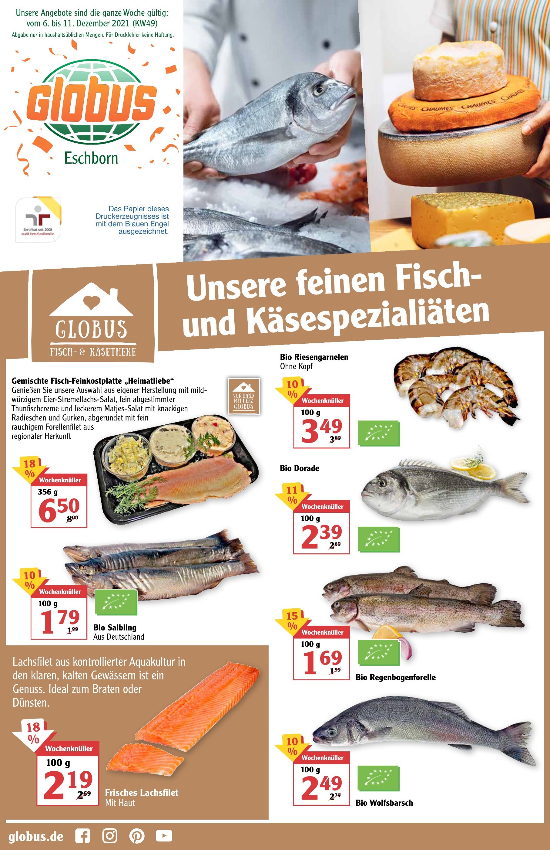 Globus Prospekt für Bad Homburg mit 44 Seiten Globus Prospekt für Bad Homburg: "Top Angebote", 44 Seiten, 06.12.2021 - 11.12.2021