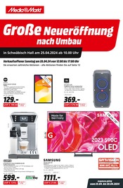 Aktueller MediaMarkt Saturn Elektromarkt Prospekt in Michelfeld und Umgebung, "Große Neueröffnung nach Umbau" mit 12 Seiten, 25.04.2024 - 28.04.2024