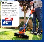 20-V-Akku-Trimmer LT C25 für 69,99 € bei ALDI SÜD im Angebot 20-V-Akku-Trimmer LT C25 im aktuellen ALDI SÜD Prospekt