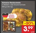 Schweine-Nackensteaks Angebote von Münster, Nordrhein-Westfalen bei Netto Marken-Discount Herne für 3,99 €