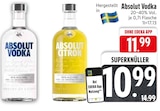 Absolut Vodka oder Absolut Citron im Angebot bei EDEKA in Friedrichshafen Absolut Vodka oder Absolut Citron Angebote von Absolut bei EDEKA Friedrichshafen für 10,99 €