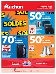 Prospectus Auchan Hypermarché à Dieppe, "Soldes", 20 pages, 26/06/2024 - 23/07/2024