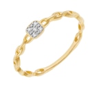 Bague en or jaune et rhodié diamants - E.Leclerc Bague en or jaune et rhodié diamants à 229,00 € dans le catalogue E.Leclerc