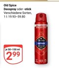 Deospray Angebote von Old Spice bei GLOBUS Krefeld für 2,99 €