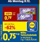 Tafelschokolade im Angebot bei Lidl in Münster Tafelschokolade Angebote von Milka bei Lidl Münster für 0,75 €
