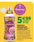 Jardineries du terroir Dole - Promo Engrais géraniums ALGOFLASH® Promo Engrais géraniums ALGOFLASH® à 5,99 € dans le catalogue Jardineries du terroir à Dole