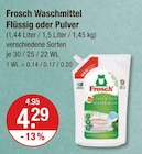 Waschmittel Flüssig im V-Markt Prospekt Waschmittel Flüssig von Frosch im aktuellen V-Markt Prospekt für 4,29 €