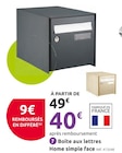 Mr. Bricolage Chapareillan - Promo Boîte aux lettres home simple face Promo Boîte aux lettres home simple face à 40,00 € dans le catalogue Mr. Bricolage à Chapareillan