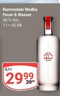 Aktuelles Rammstein Wodka Feuer & Wasser Angebot bei GLOBUS in Erlangen ab 29,99 €