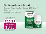 Vital+ Knochen, Knorpel & Muskeln Angebot im mea - meine apotheke Prospekt Vital+ Knochen, Knorpel & Muskeln im mea - meine apotheke Prospekt zum Preis von 16,25 €