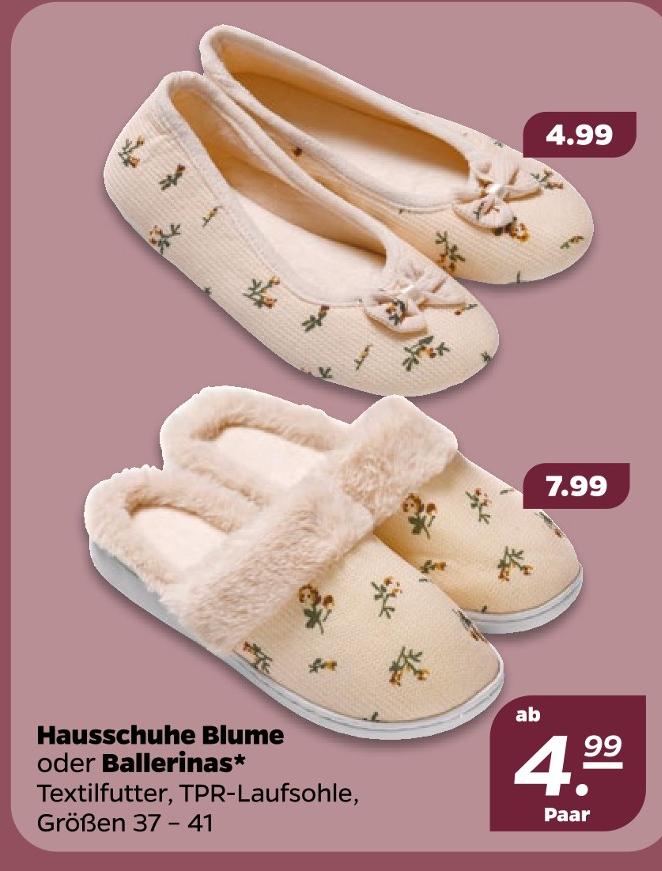 Hausschuhe Blume