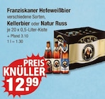 Hefeweißbier oder Kellerbier oder Natur Russ Angebote von Franziskaner bei V-Markt Kempten für 12,99 €