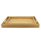 Lot de 2 plateaux en bambou - Carrefour à Versailles Lot de 2 plateaux en bambou en promo chez Carrefour Versailles à 8,99 €