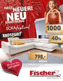 Polstermöbel Fischer Prospekt: "NEU! NEUER! NEU-ERÖFFNUNG", 45 Seiten, 12.01.2025 - 19.01.2025