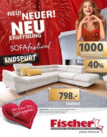 Polstermöbel Fischer Prospekt "NEU! NEUER! NEU-ERÖFFNUNG" mit  Seiten (Nürnberg)