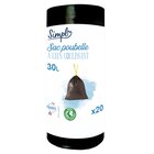 20 sacs poubelle 30 L - SIMPL en promo chez Carrefour Market Reims à 1,25 €