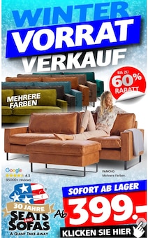 Sitzmöbel im aktuellen Seats and Sofas Prospekt (Offenbach (Main)) Sitzmöbel im Seats and Sofas Prospekt "WINTER VORRAT VERKAUF" mit 1 Seiten (Offenbach (Main))