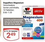 Magnesium im Angebot bei GLOBUS in Erfurt Magnesium Angebote von Doppelherz bei GLOBUS Erfurt für 2,49 €
